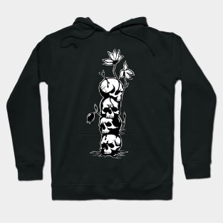 skulls and flowers Hoodie